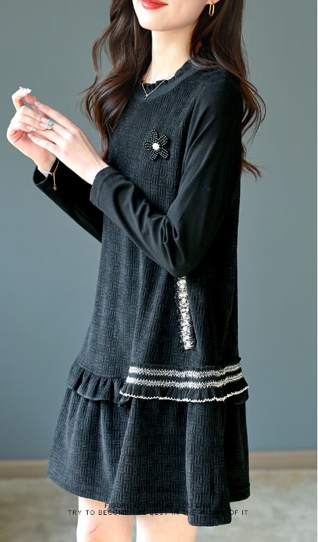 【dress】ビーズフリルワンピース G20260