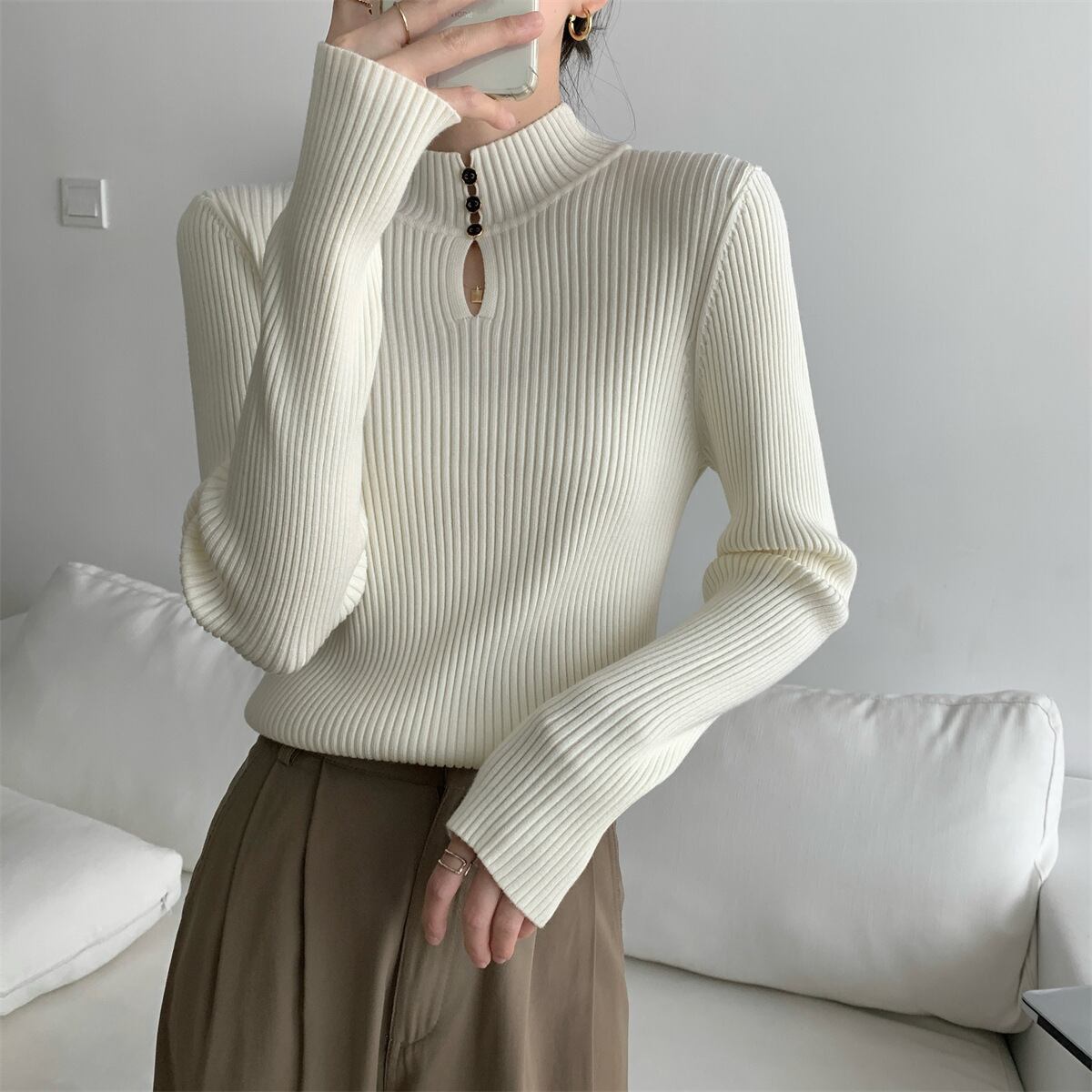 【tops】ニットトップス　M27664