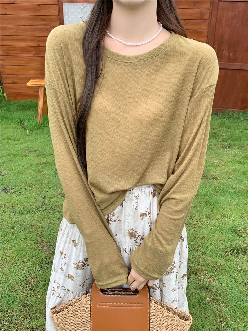 【set】長袖Tシャツ×花柄スカートセット　M23900