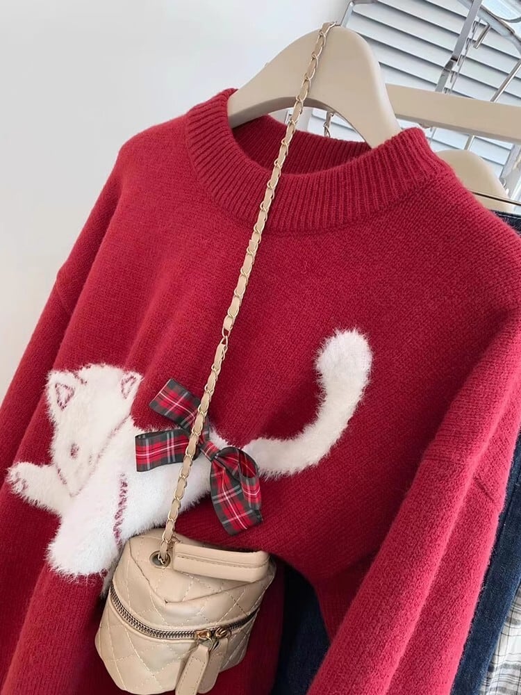 【tops】クルーネックニットセーター　M28986