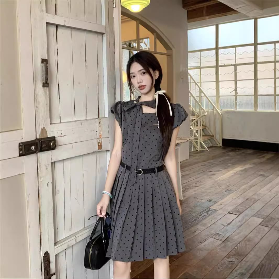【dress】ドット柄ワンピース　M25216
