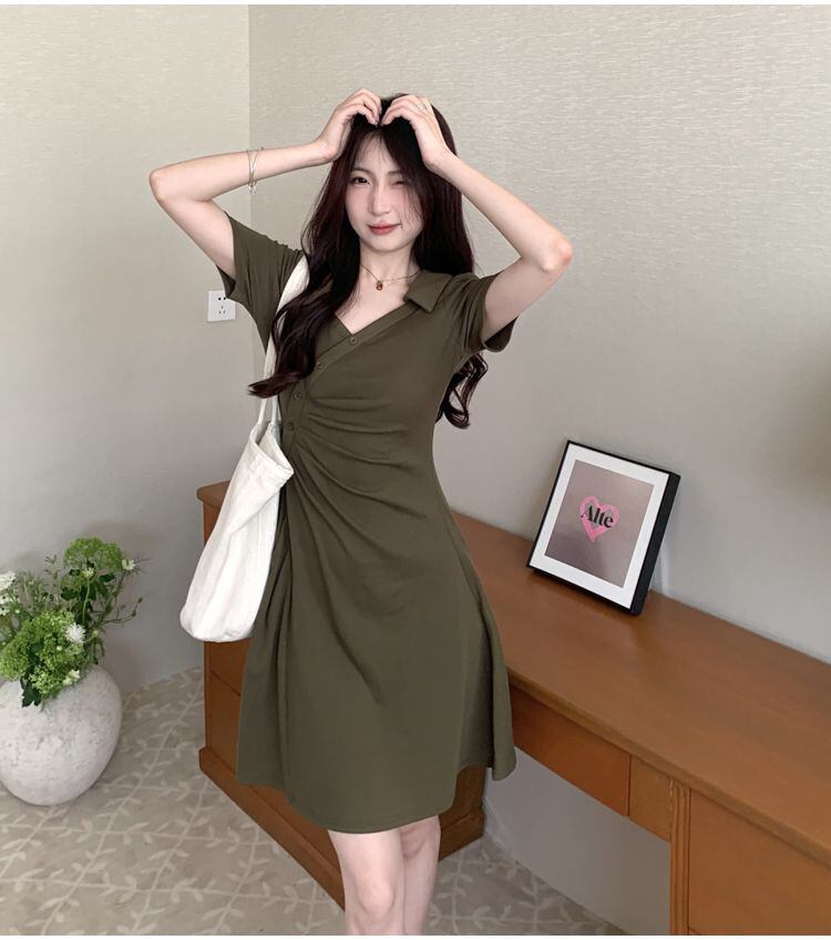 【dress】POLOネックワンピース G20433