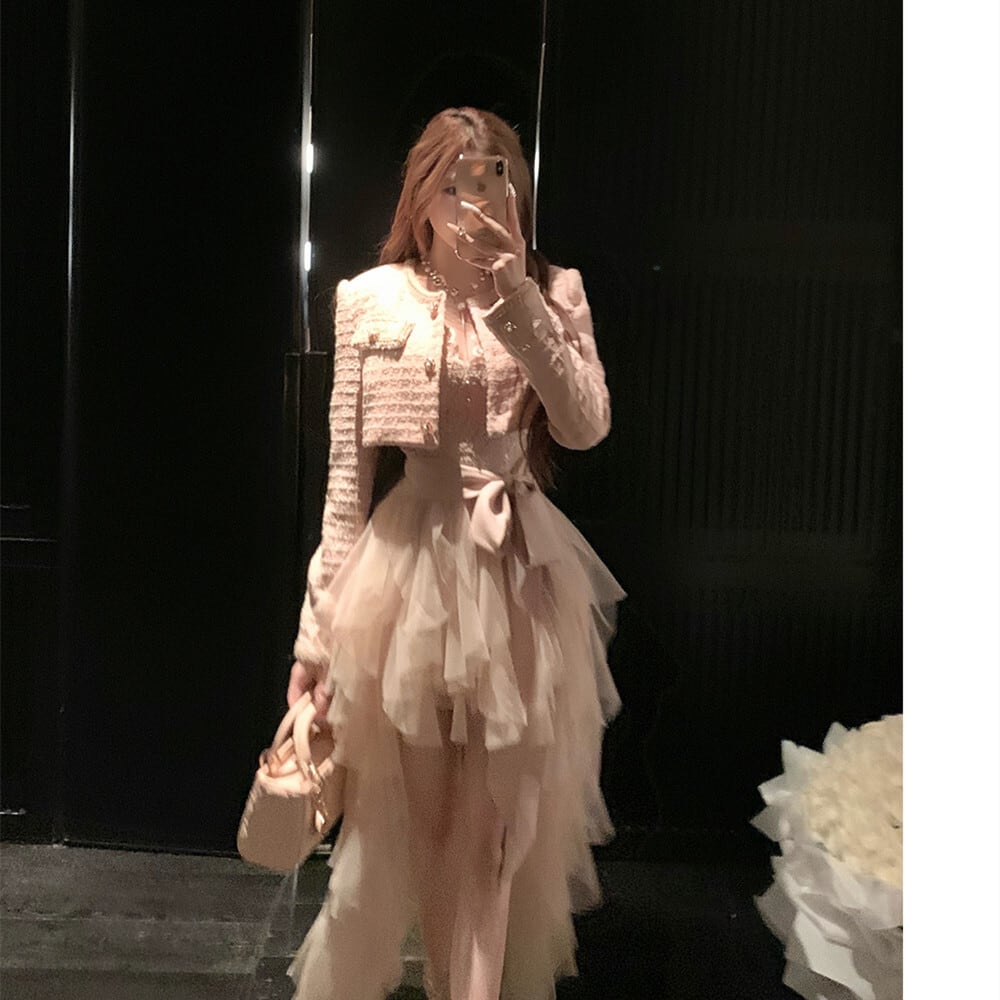 【dress】イレヘムチュールワンピース　N3411