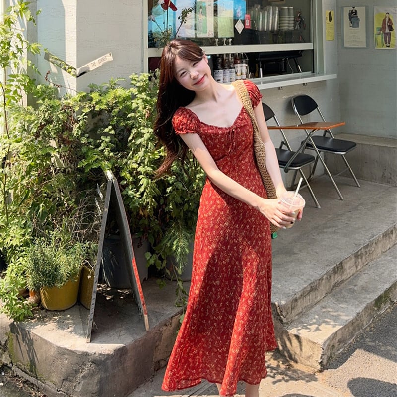 【dress】花柄ワンピース　M24859