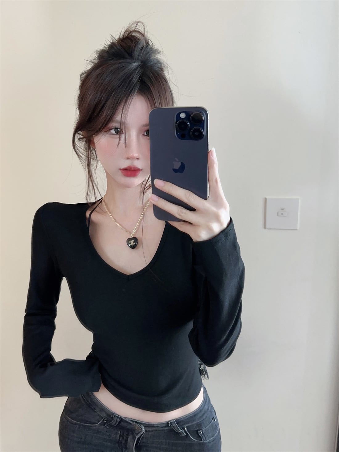 【tops】レース切り替えTシャツG20112