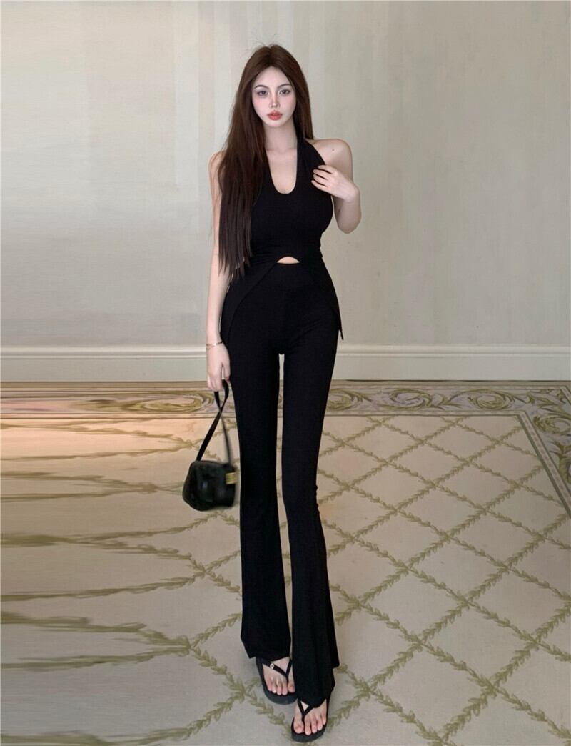 【set】スリットキャミソール+ラッパズボン２点セットG21282