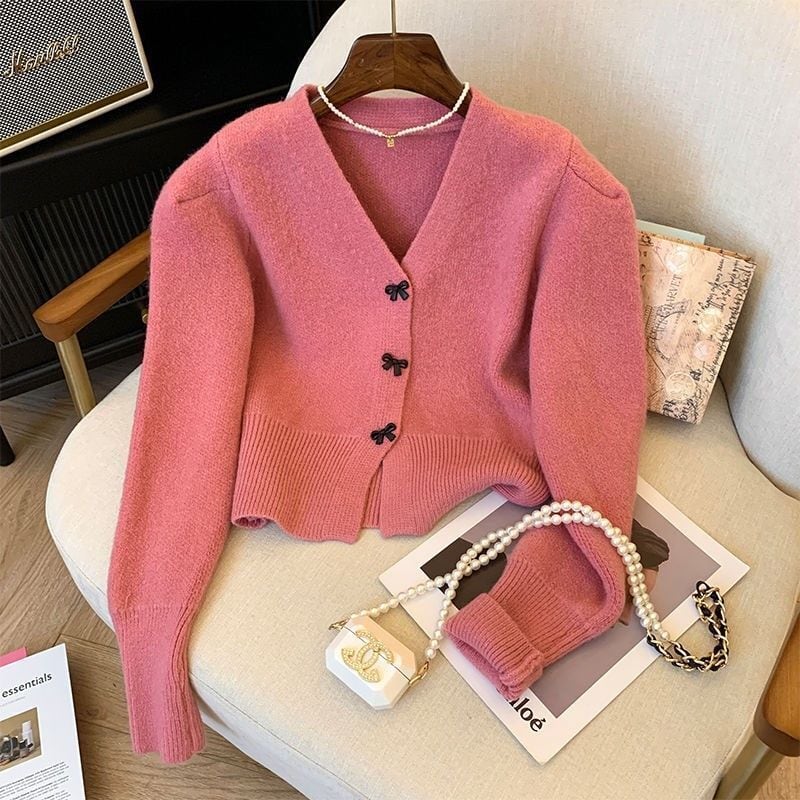 【outer】Vネックニットカーデ　M26413