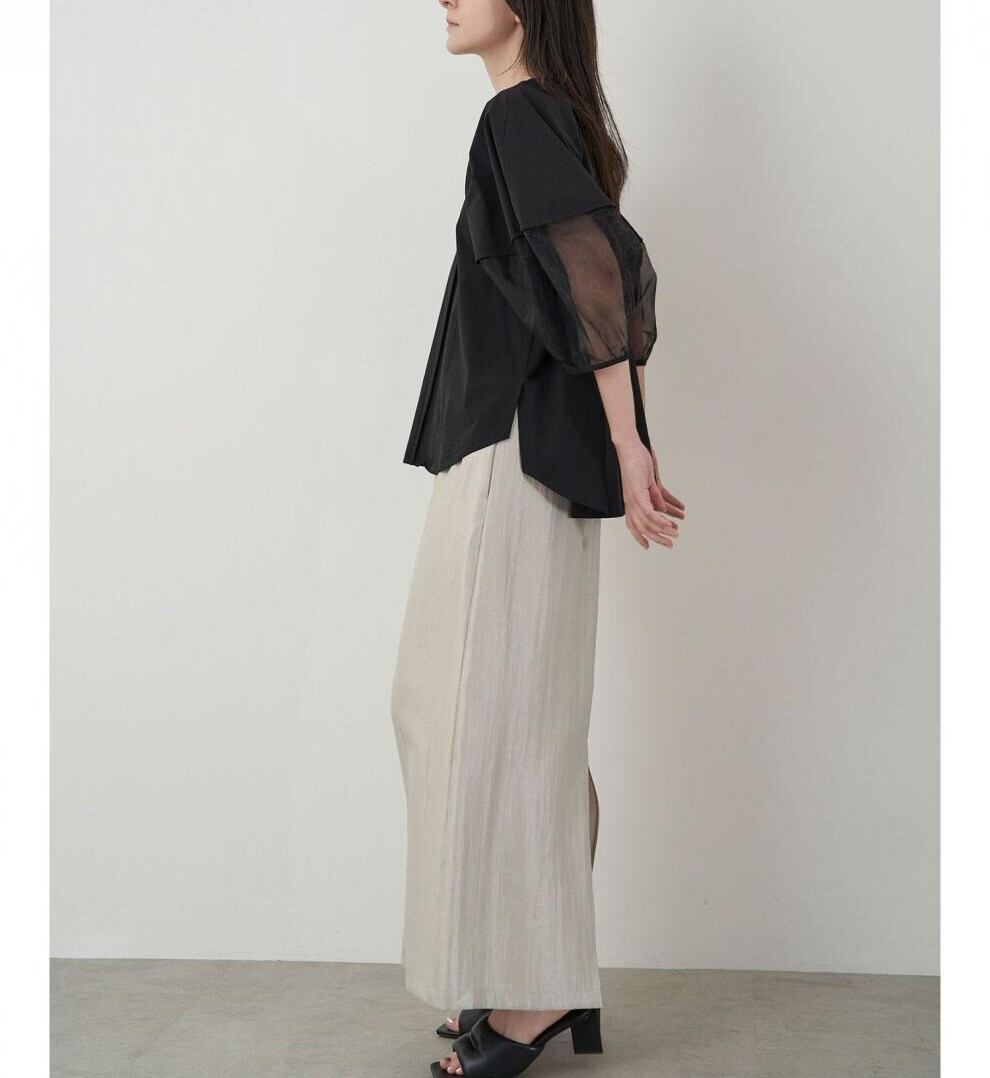 【tops】チュールコンビブラウス　M29949
