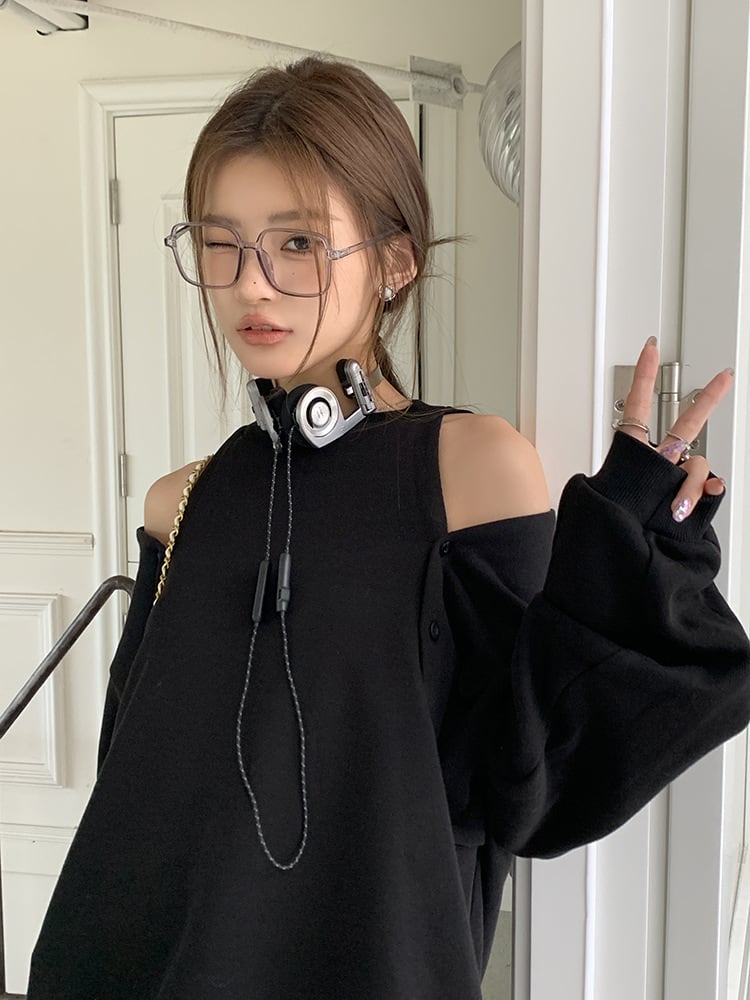 【tops】オフショルダープルオーバー　M26149