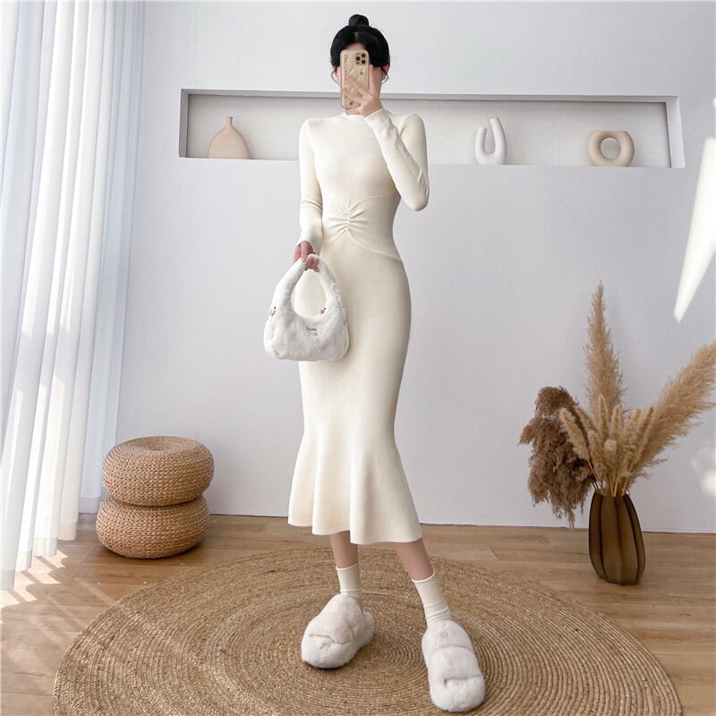 【dress】マーメイドニットワンピース Q7183