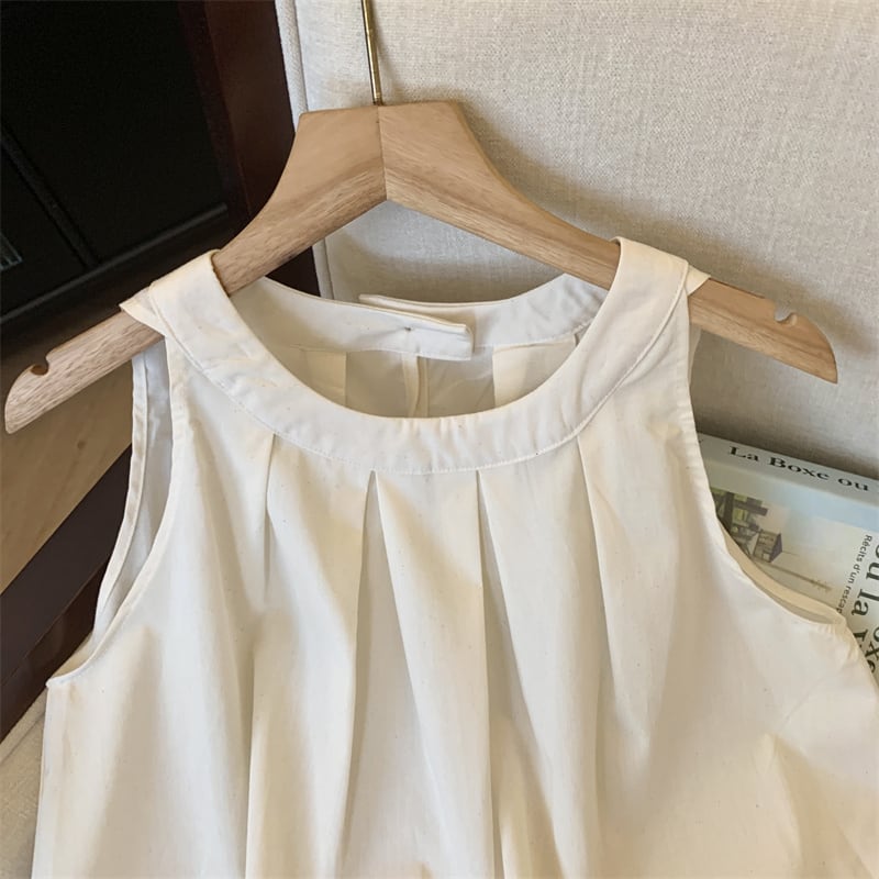 【tops】ノースリーブギャザータンクトップF7507