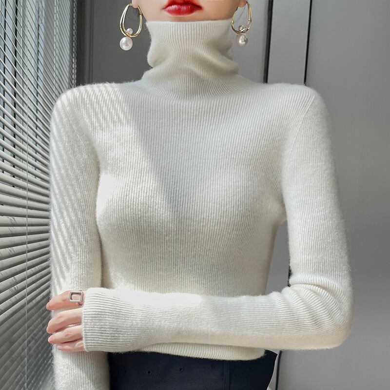 【tops】ハイネックニットプルオーバー　M19162