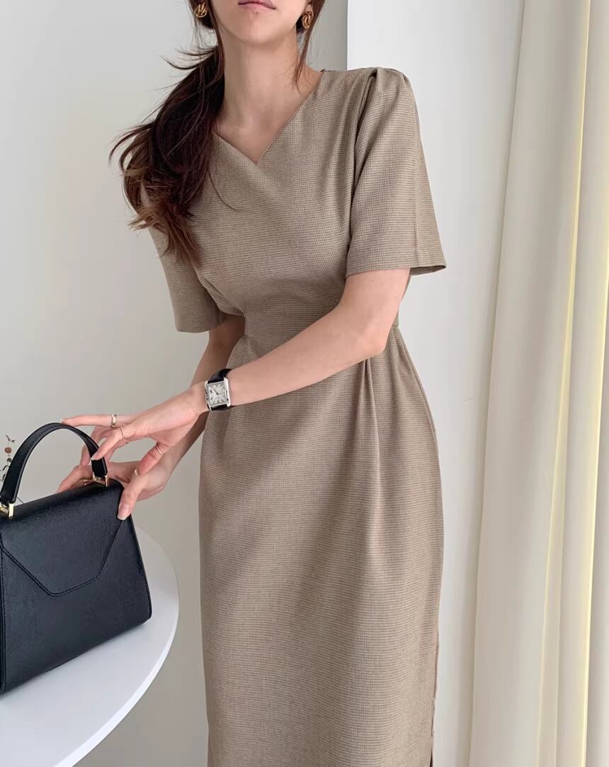 【dress】半袖ゆったりワンピースF7472