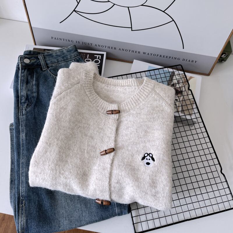 【outer】4色展開ニットカーディガン Q7492
