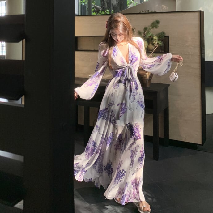 【dress】花柄ワンピース　M24517