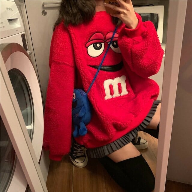 【tops】好感度UP大人可愛い2色ラウンドネック長袖配色ゆったりパーカーF3913