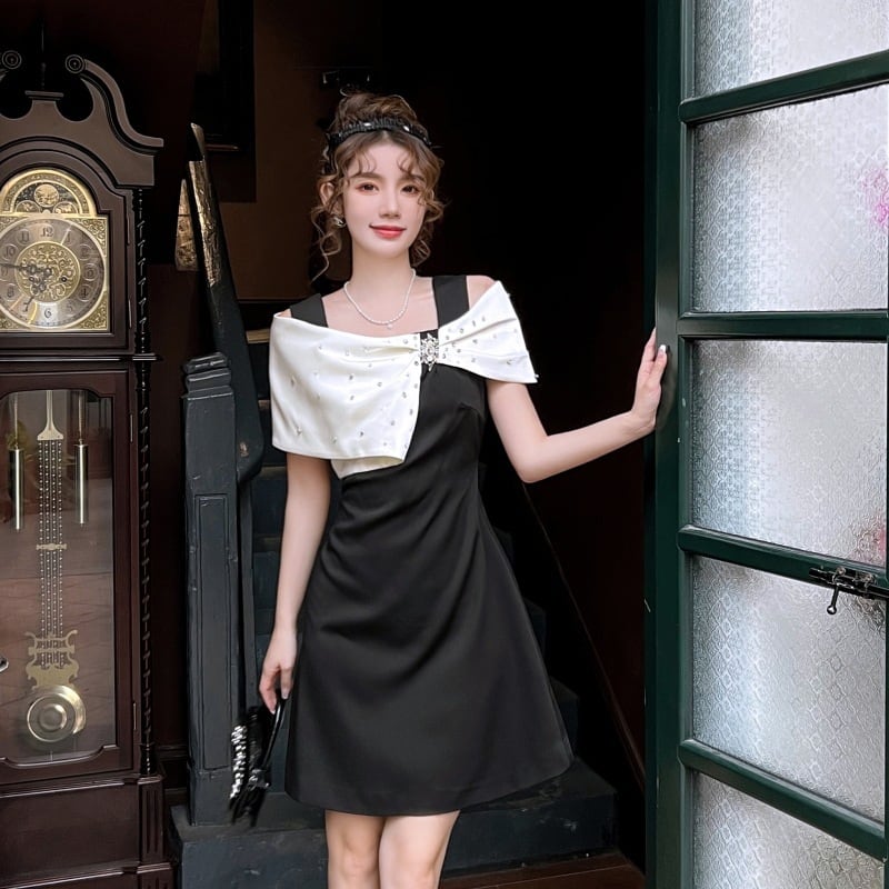 【dress】ビジューデートワンピース　M24884
