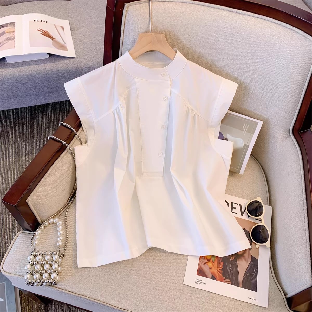 【tops】3色ギャザーＴシャツF7538