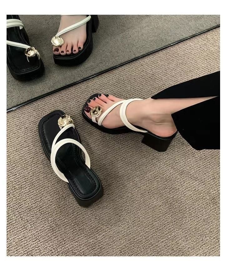 【Shoes】チャンキーヒールサンダル K0128