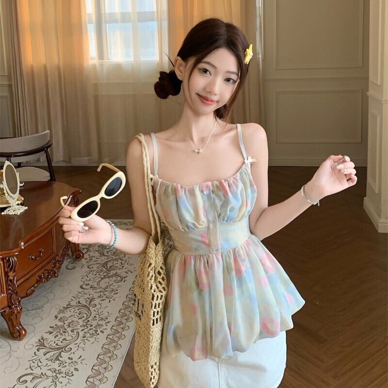 【tops】プリントキャミソール　M30569