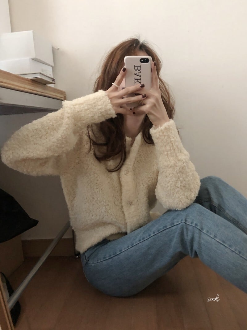 【outer】裹起毛ニットカーデ　M27530