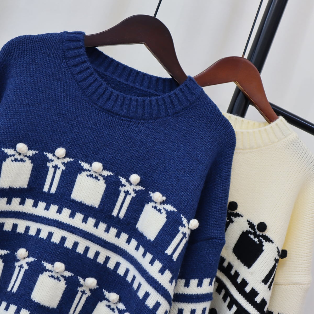 【tops】クルーネックニットセーター　M18796