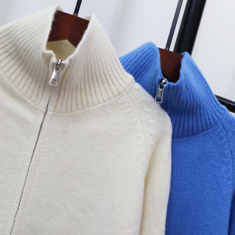 【outer】ファスナーニットカーデ　M27437
