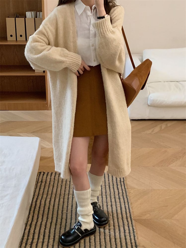 【outer】ロング丈ニットカーデ　M25967