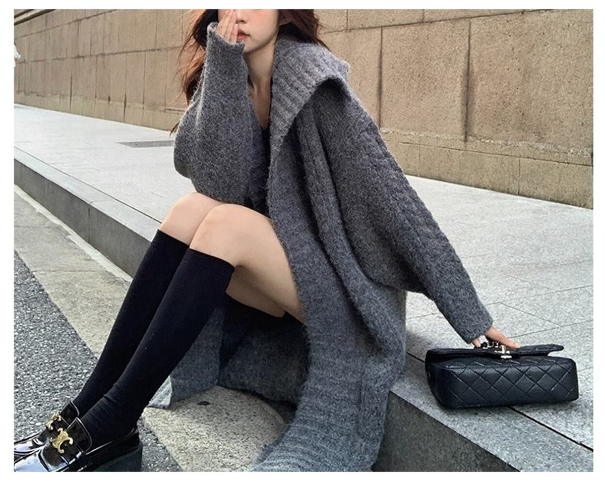 【outer】ロング丈ニットカーデ　M18317