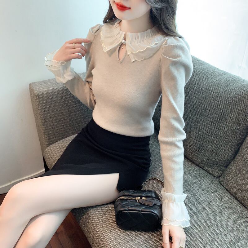 【tops】レースニットトップス　M18850