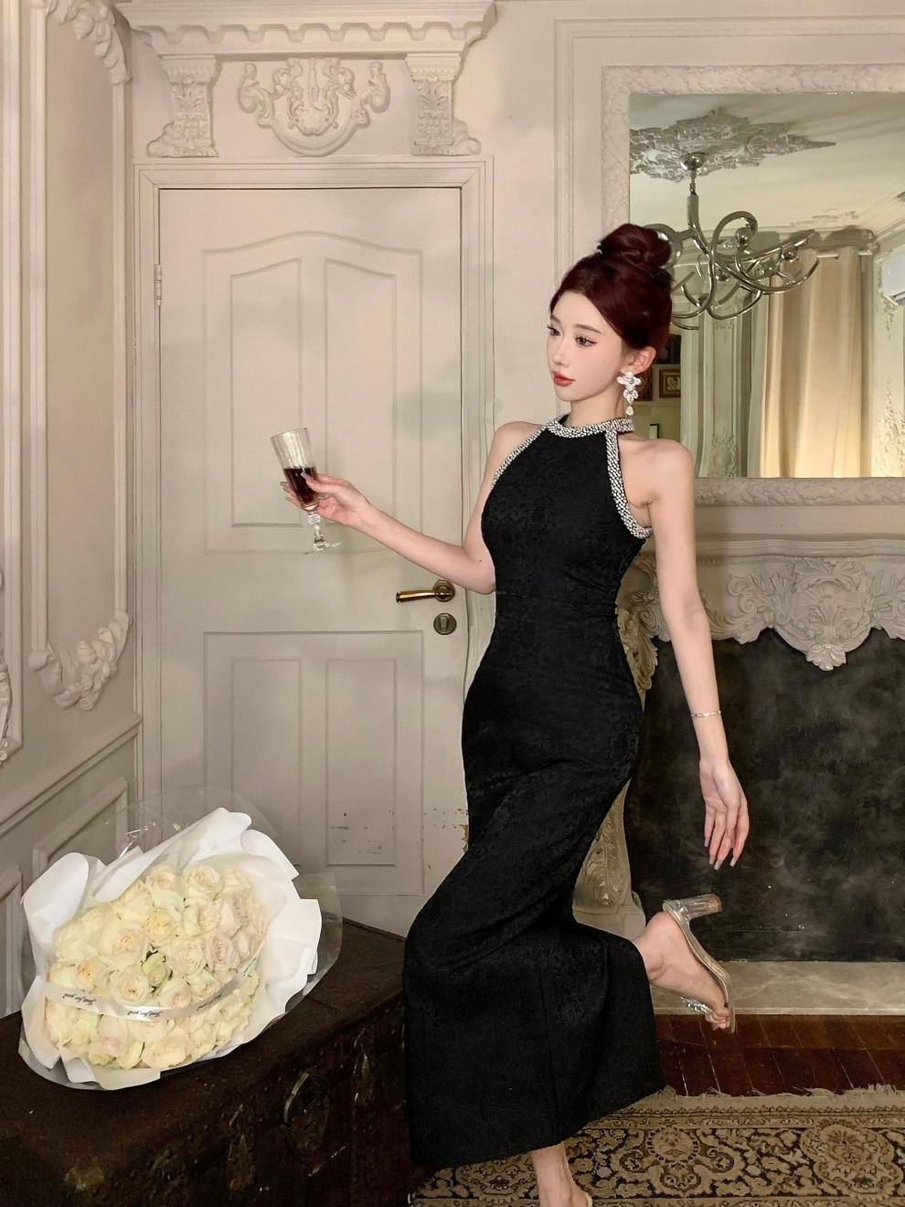 【dress】ホルターネックノースリーブワンピース G21116