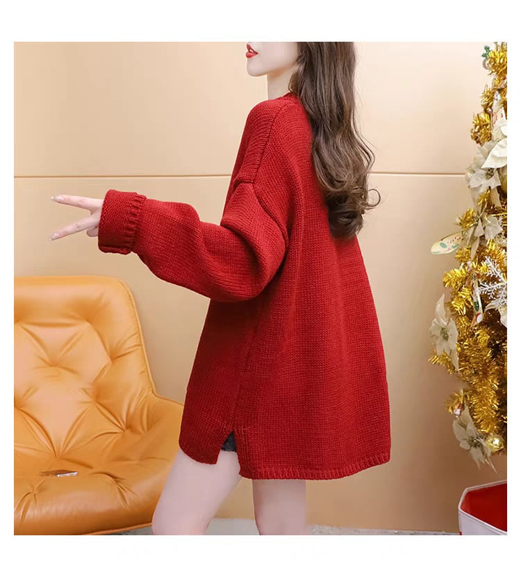 【tops】クルーネックニットセーター　M29162
