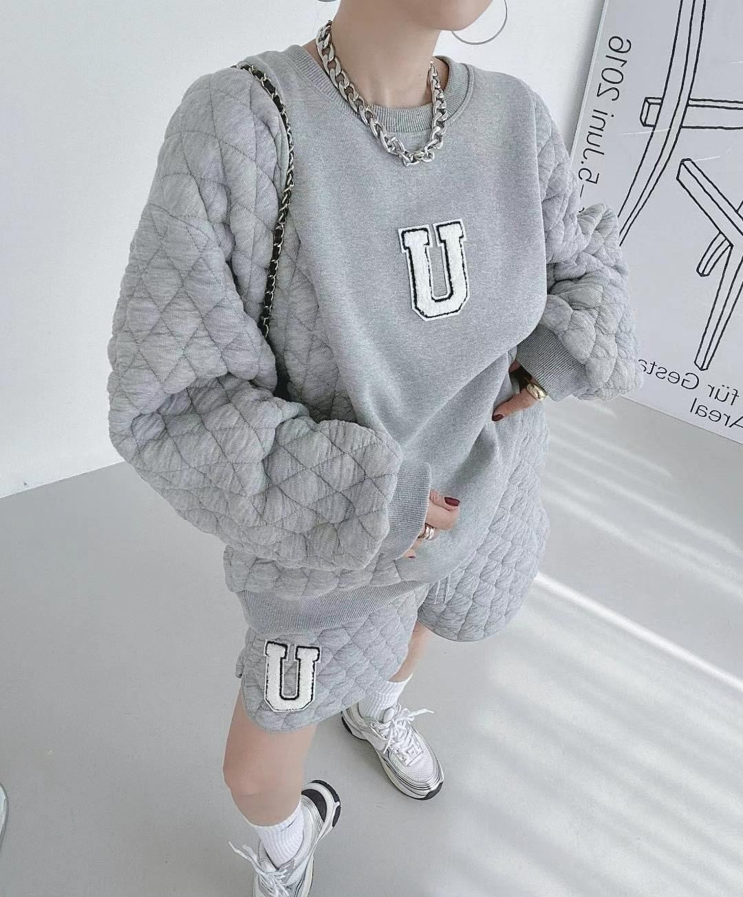【set】プルオーバー×ショートパンツセット　M26193