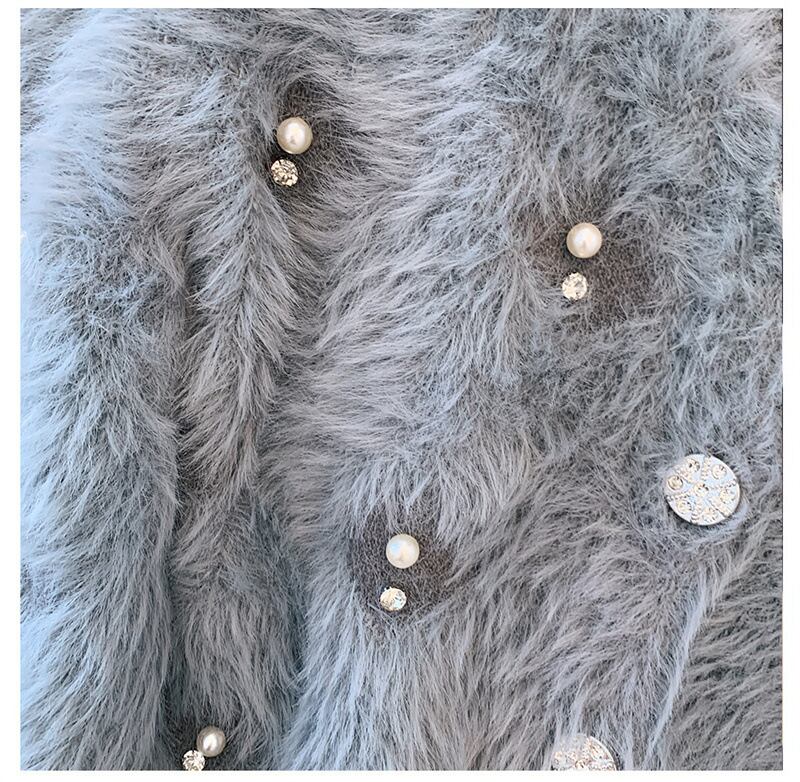 【outer】パールビジューニットカーデ　M27838