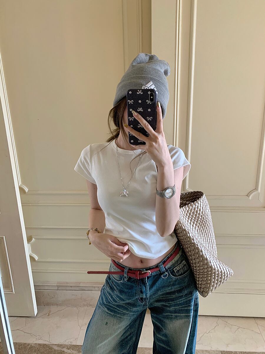 【tops】クルーネックTシャツ　M29799