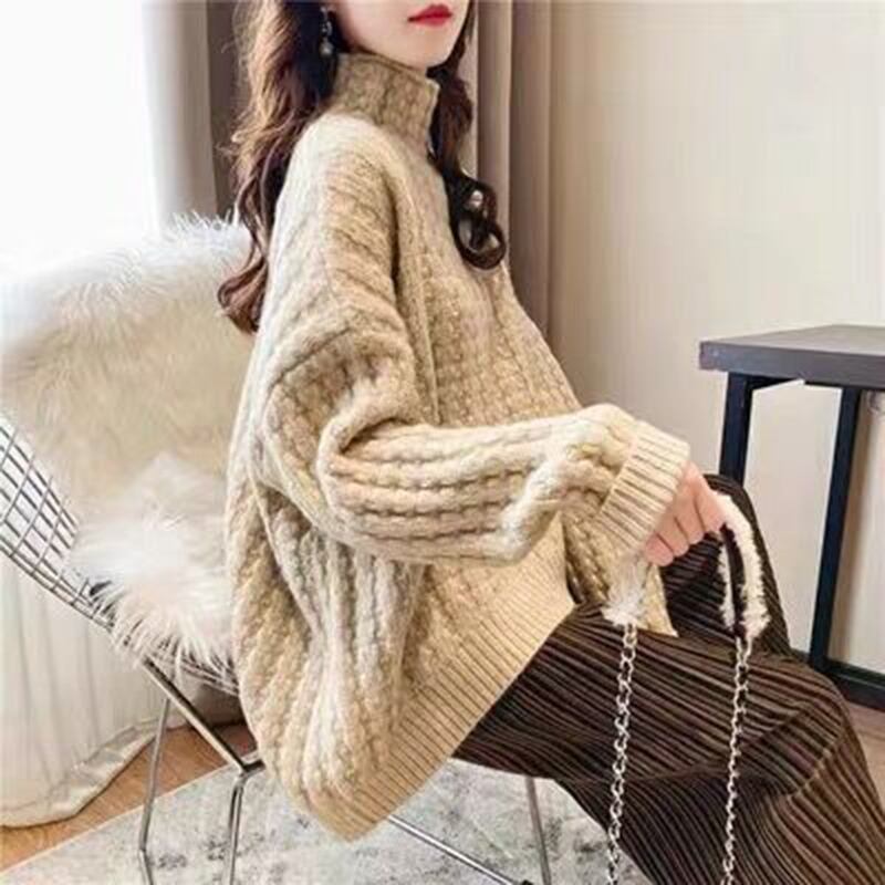 【tops】秋冬新作!韓国系着心地良いルーズ厚手合わせやすいゆったりセーター G3657