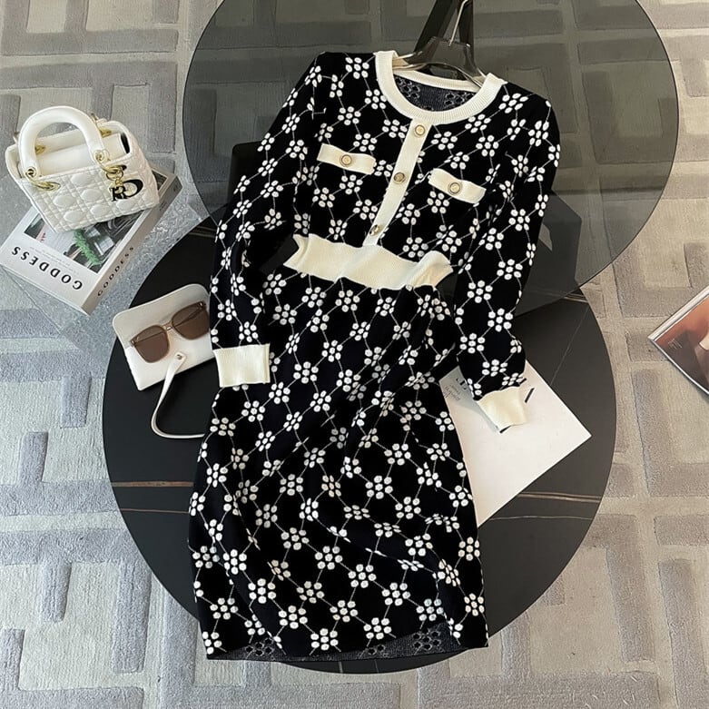 【dress】ニットワンピース　M25368