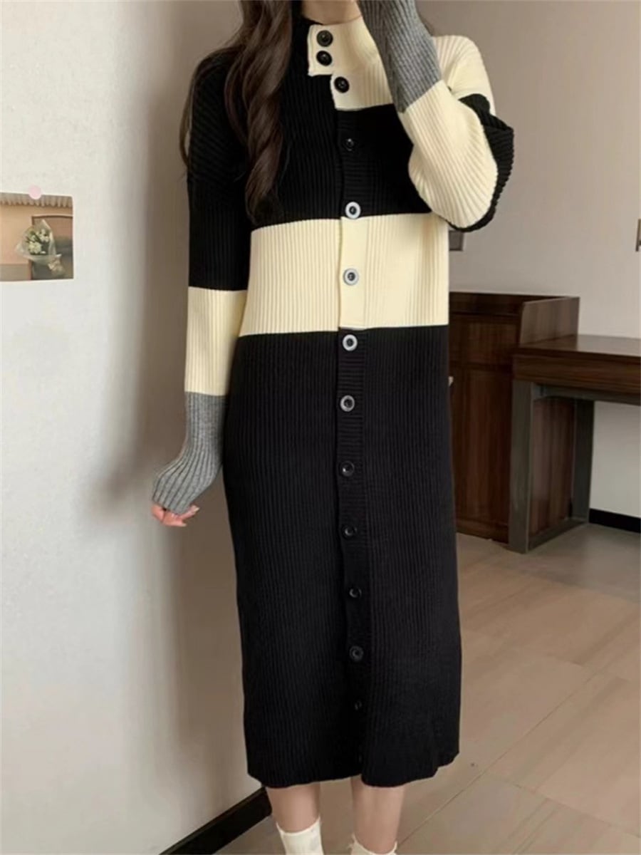 【outer】ロング丈ニットカーデ　M25900