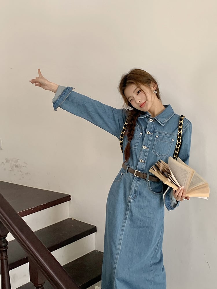 【dress】デニムワンピース　M25503