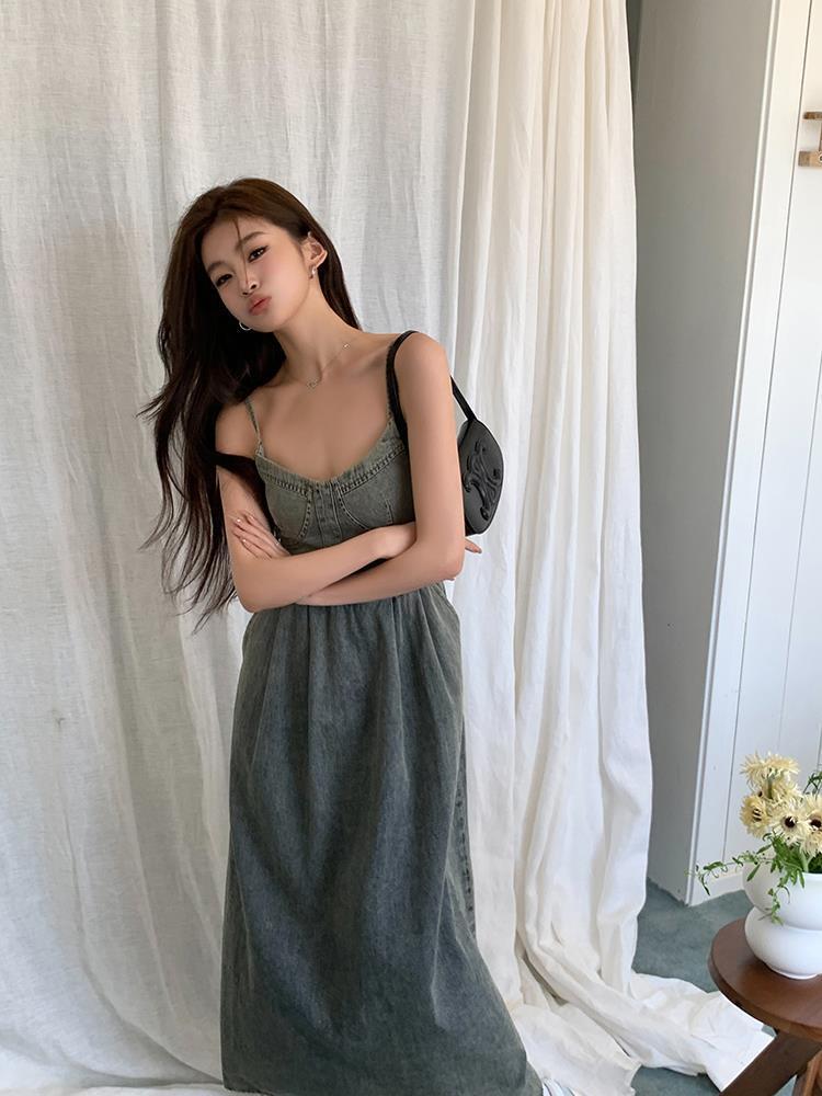 【dress】デニムキャミワンピース　M24871
