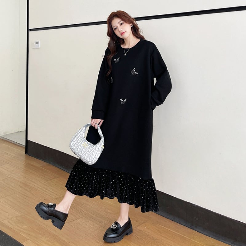 【dress】ビジューカジュアルワンピース　M28937