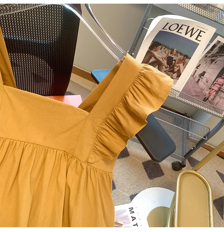 【tops】2色フレンチスリーブタンクトップF7503