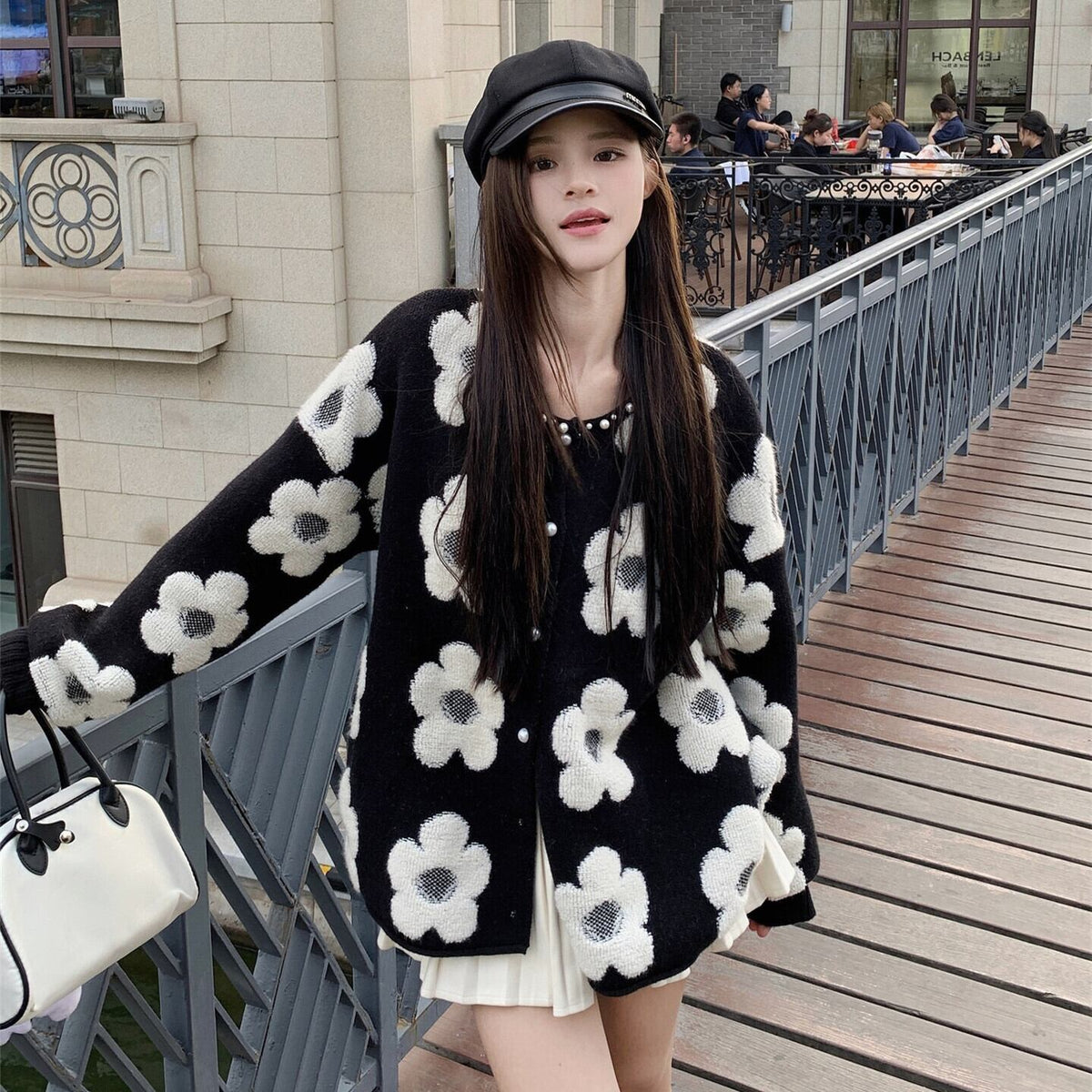 【outer】クルーネックニットカーデ　M27076