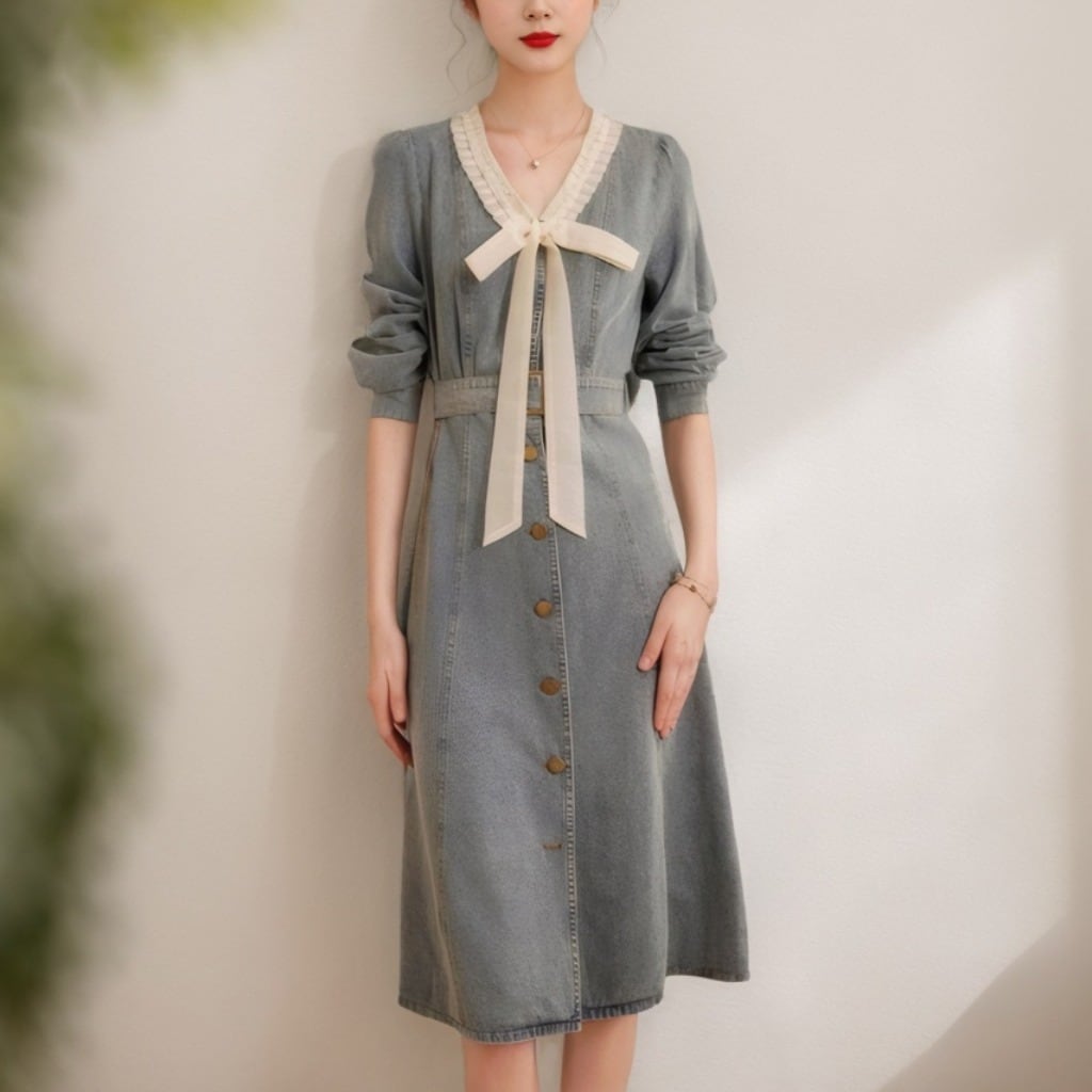 【dress】デニムワンピース　M29666