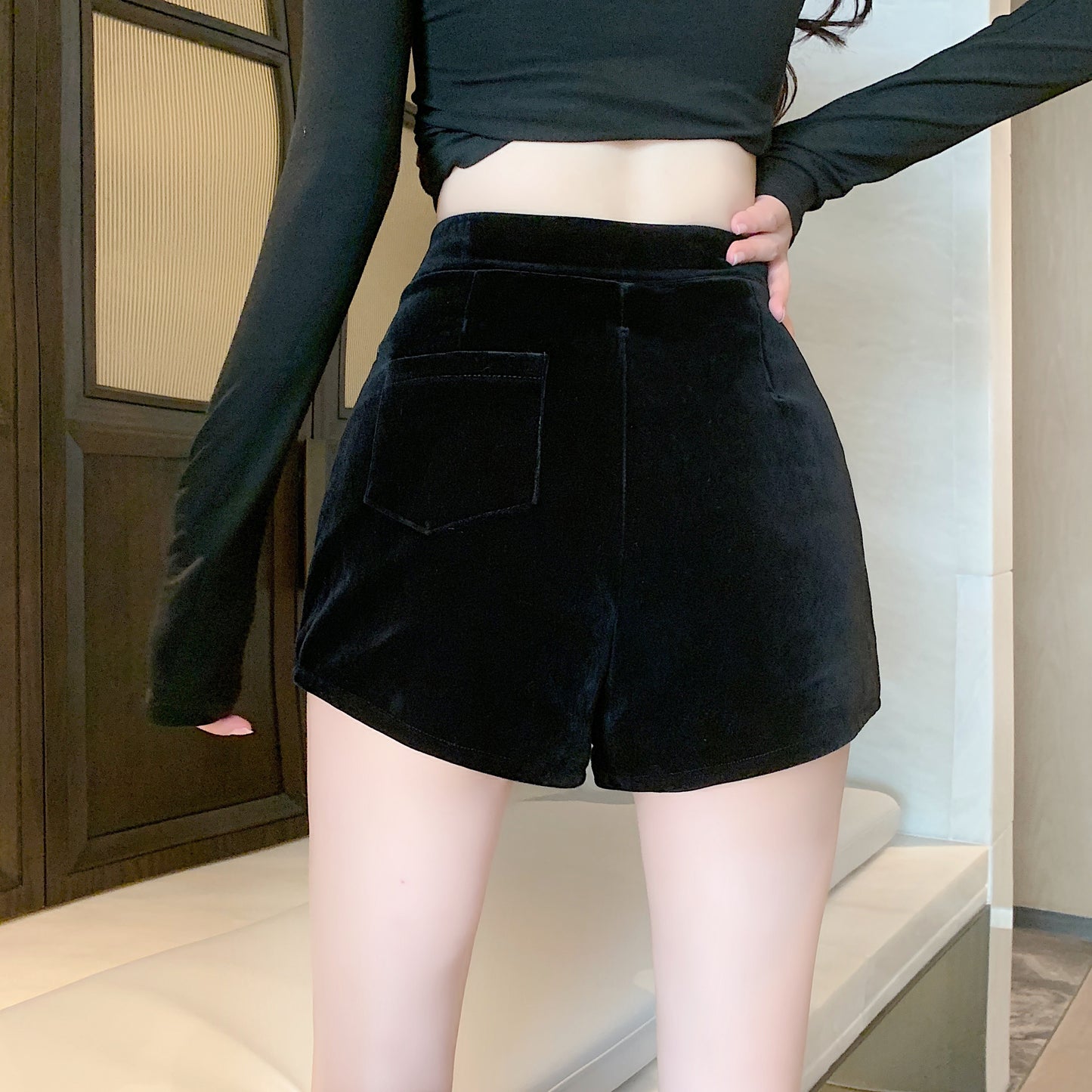 【bottoms】AラインショートパンツG24501