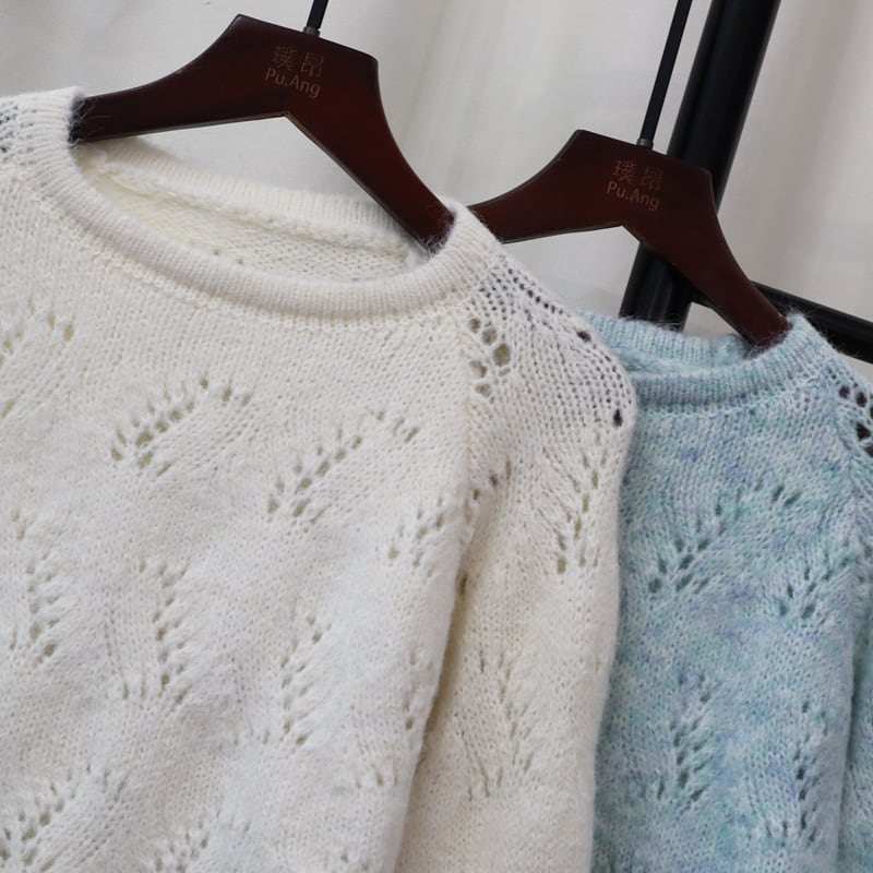 【tops】カットワークニットセーター　M25586