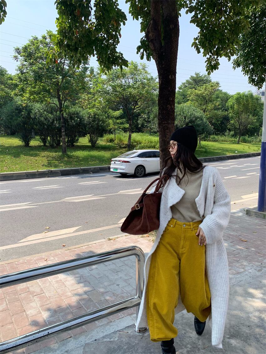 【outer】ロング丈ニットカーデ　M28394