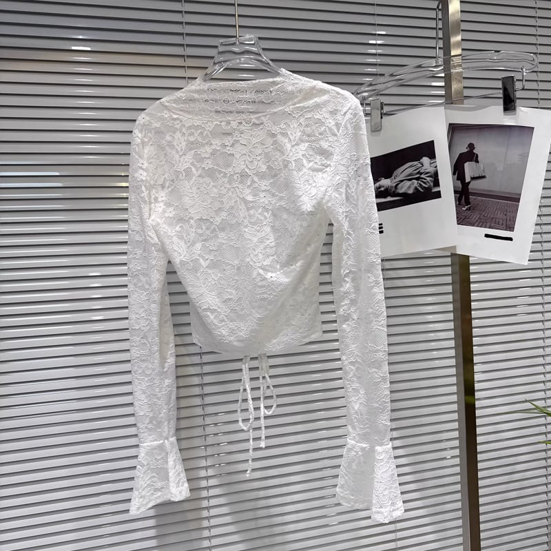 【tops】Vネックレーストップス Q8160