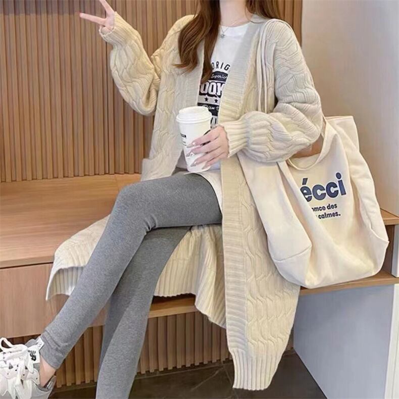 【outer】ロング丈ニットカーデ　M18445