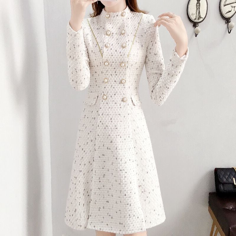 【dress】美人度アップ!気質満点シンプル秋エレガント上品な質感ワンピース G2543